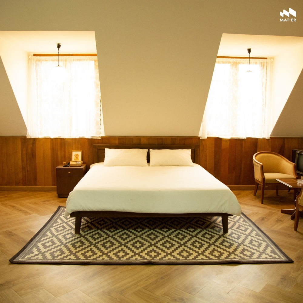 Mat-Er, a Carpet Substitute, Merry Merry Pattern (Stone), an Eco-Friendly Mat That Doesn'T Absorb Dust, Floor Covering, Minimalist Pattern, Natural Color Tones. ราคา 1,350 บาท*ส่งฟรี