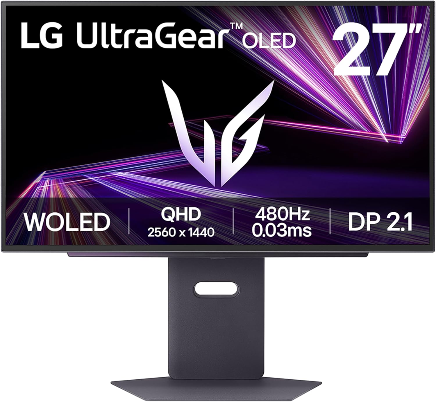 LG 27GX790A-B 27-inch Ultragear OLED Gaming Monitor QHD, 480Hz, 0.03ms, DisplayPort 2.1, True Black 400, NVIDIA G-Sync, AMD FreeSync Premium Pro, HDMI, DP, USB, Tilt/Height/Swivel/Pivot Stand, Black ราคา 30,990 บาท*ส่งฟรี
