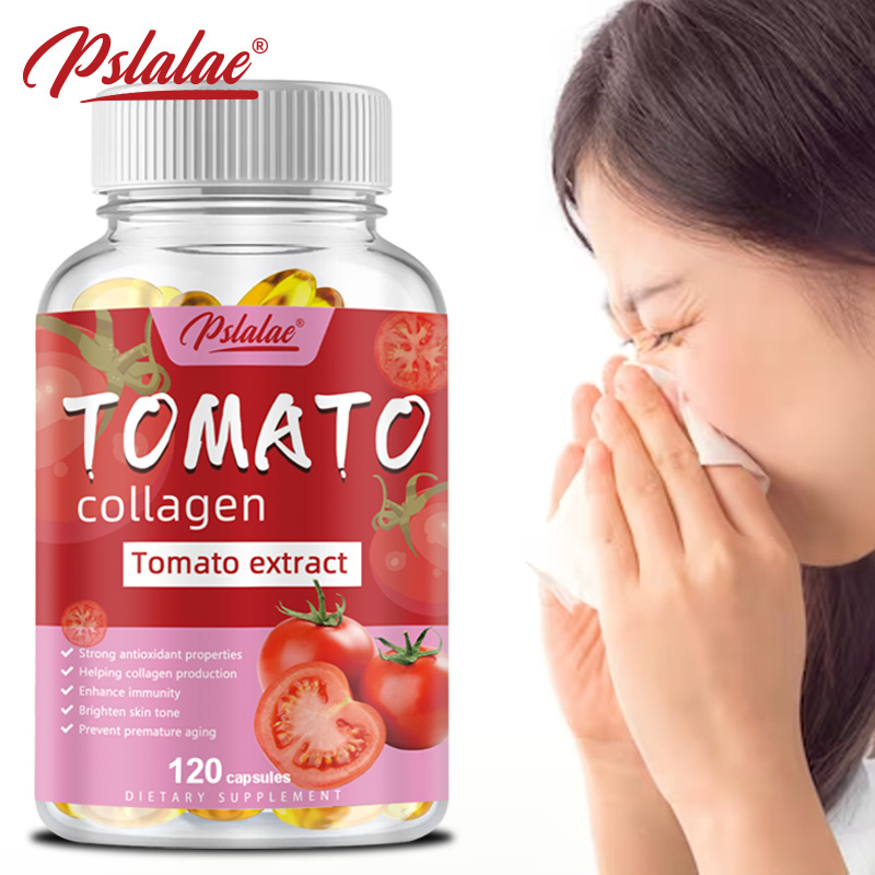 Tomato Collagen-Vitamin C วิตามิน E วิตามิน A ผิว-ผลิตภัณฑ์เสริมอาหารเหมาะสำหรับผู้ใหญ่-30/60/120 แคปซูล ราคา 163 บาท*ส่งฟรี