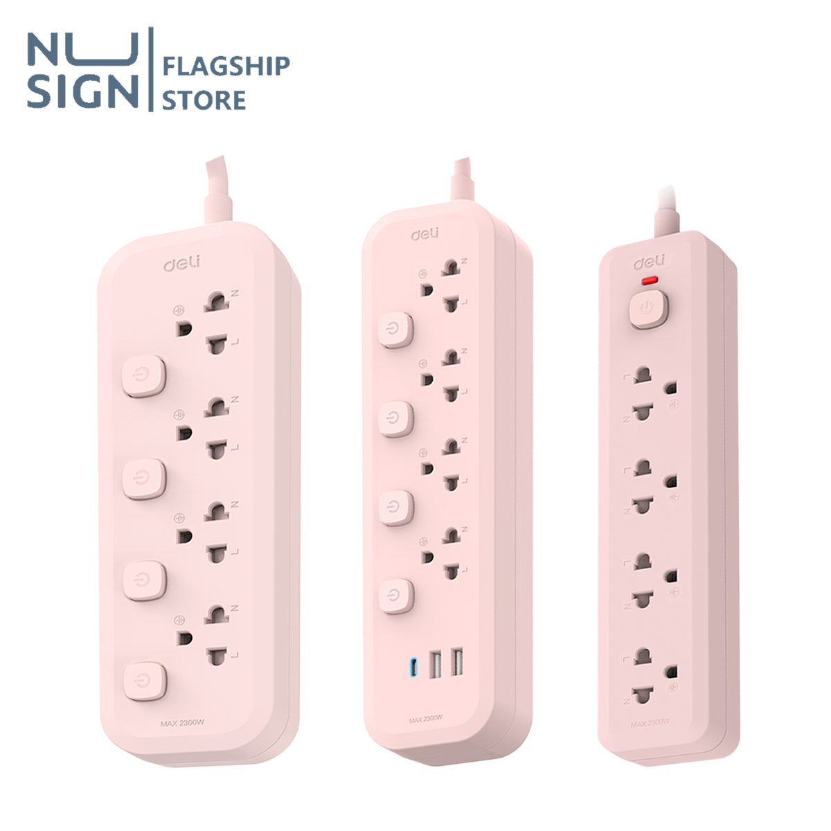 Nusign Power Plug, Power Strip, Extension Cord, Plug Splitter, Length 3 Meters, 10A2300W, Tis. Safe. 3-Year Warranty. Power Socket. ราคา 169 บาท*ส่งฟรี
