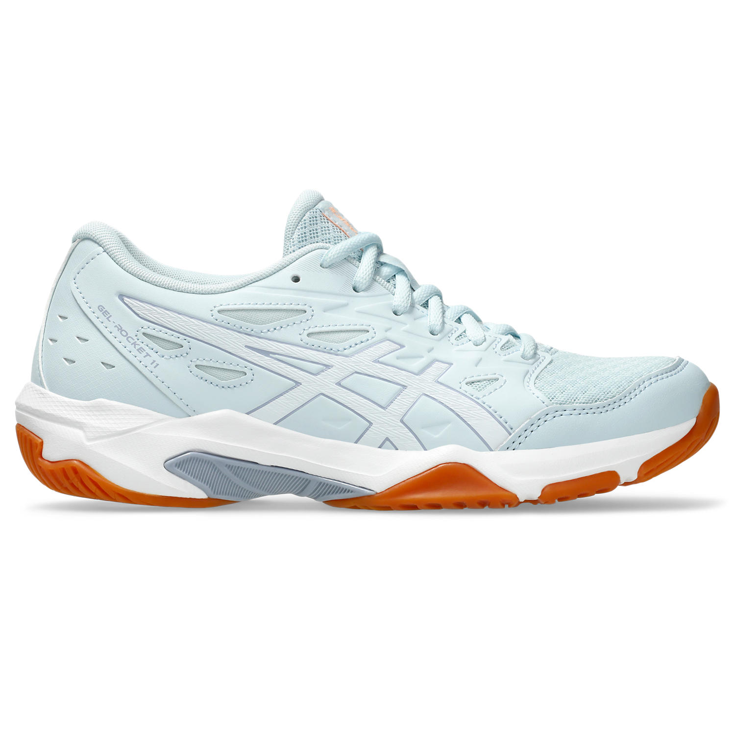 ASICS :  GEL-ROCKET 11 WOMEN CPS ผู้หญิง รองเท้าสำหรับกีฬาในร่ม ของแท้  COOL GREY/WHITE - ยี่ห้อ ASICS ราคา 2,700 บาท*ส่งฟรี
