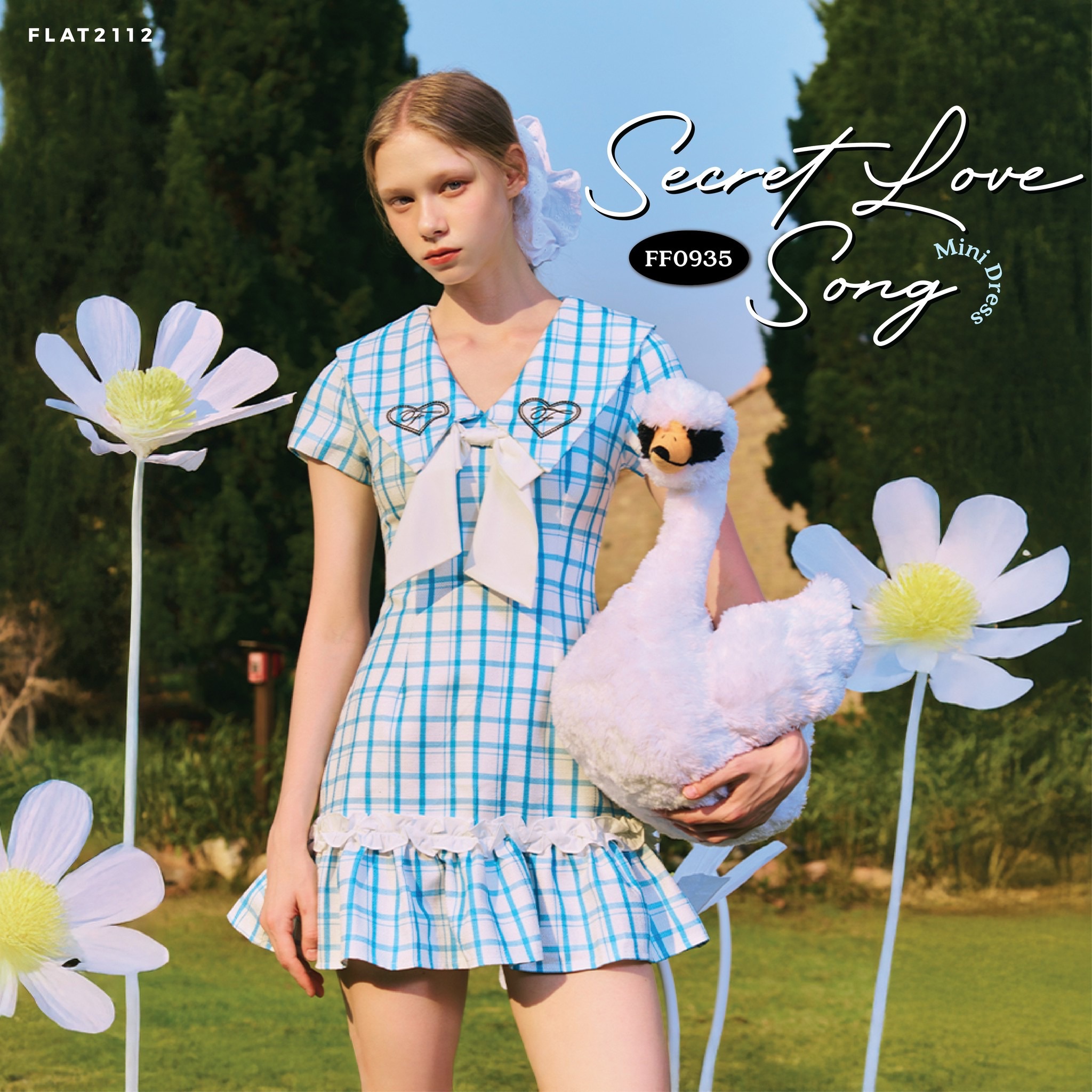 FLAT2112 FF0935 : SECRET LOVE SONG MINI DRESS เดรสสั้น เดรสลายตาราง แฟชั่นผู้หญิง ชุดออกงาน ราคา 1,635 บาท*ส่งฟรี