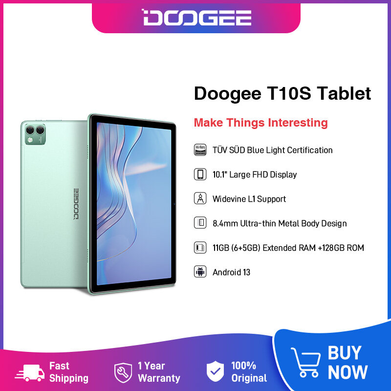 DOOGEE T20S Tablet PC 10.4Inch 8GB RAM+128GB ROM 2K Display 4G Tablet  7500mAh Battery 13MP Main Camera Global Version Android 13 - AliExpress