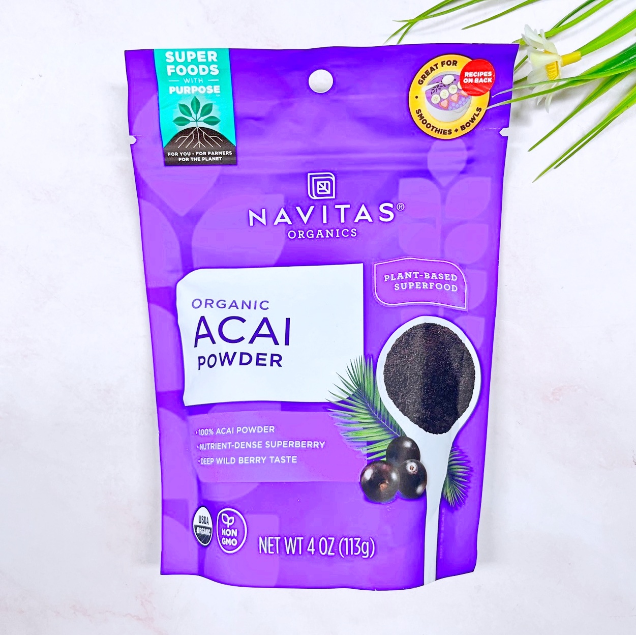 ผงอาซาอิ สารอาหารเบอร์รี่ Acai Powder 4 Oz. [Navitas Organics®] ราคา 1,469 บาท*ส่งฟรี
