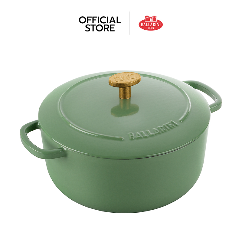 BALLARINI หม้อเหล็กหล่อทรงกลม ไซซ์ 20 ซม. รุ่น Bellamonte สีเขียว N75003573 ราคา 4,830 บาท*ส่งฟรี