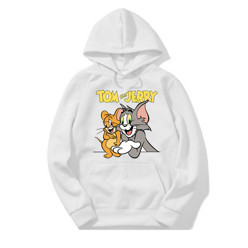 เสื้อฮู้ดลาย Tom&Jerry แฟชั่นการ์ตูนน่ารัก+แฟชั่นแขนยาว เสื้อกันหนาวขายดี !! #-308