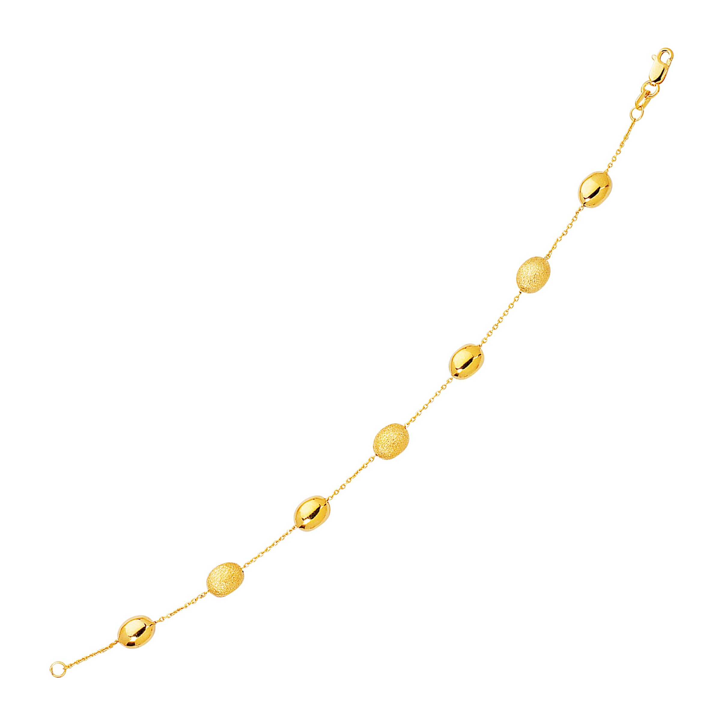 Nathalias Ny Minimalist Bracelet, 14K Real Gold, Designed with a Pebble Pattern, Size 7.25 Inches. ราคา 18,614 บาท*ส่งฟรี