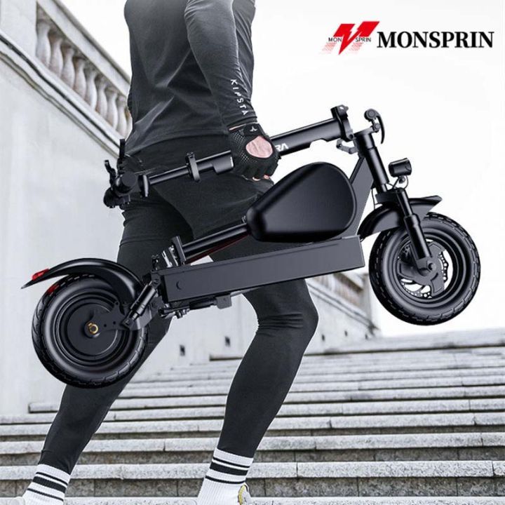 Lowest price in the market MONSPRIN waterproof off-road electric scooter high version foldable big electric scooter, 30-150 km range, large vacuum tire. Diameter 11 inches electric scooter electric scooter electric scooter electric scooter ราคา 10,500 บาท*ส่งฟรี