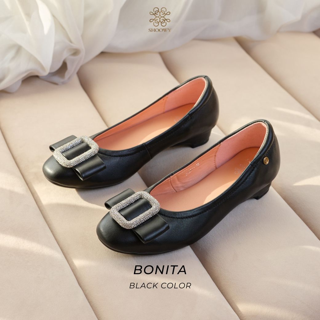 รองเท้าหนังแกะรุ่น Bonita Black Color (สีดำ) ราคา 2,890 บาท*ส่งฟรี