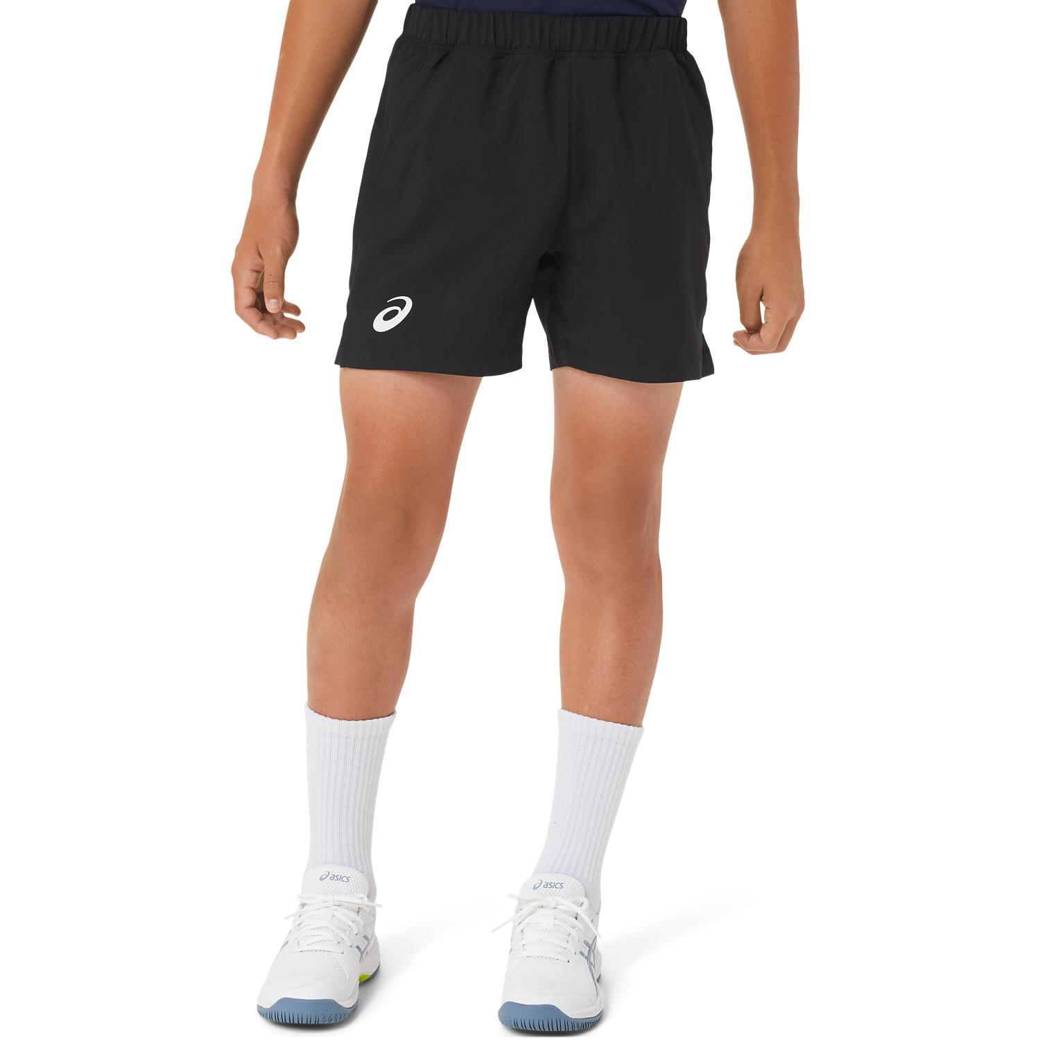 ASICS : BOYS TENNIS SHORT KIDS CPS เด็ก กางเกงขาสั้น ของแท้ PERFORMANCE BLACK ราคา 1,300 บาท*ส่งฟรี