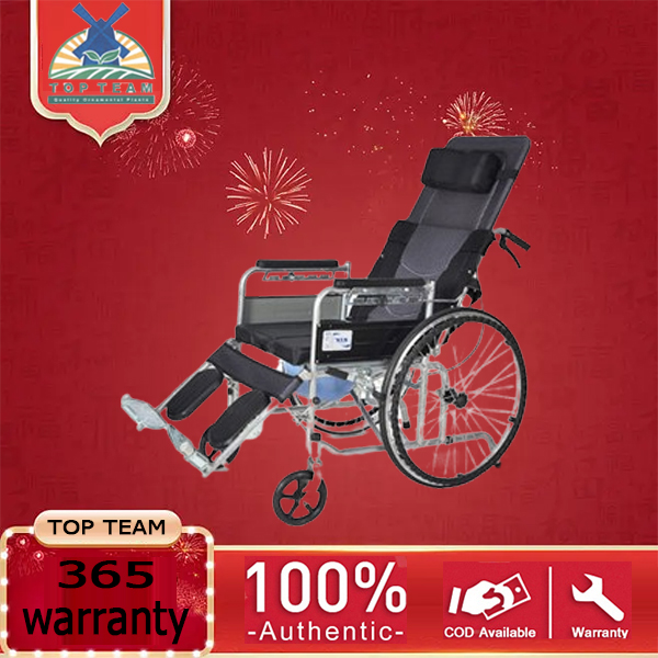 TOP TEAM รถเข็นผู้ป่วย แบบปรับเอนนอน รุ่นใหม่ (ปรับโดยใช้โช็ค) รถเข็นผู้สูงอายุเป็นอัมพาตพับเบาพิเศษเข็มขัดดูแลขนาดเล็กโถสุขภัณฑ์มัลติฟังก์ชั่ ราคา 1,220 บาท*ส่งฟรี