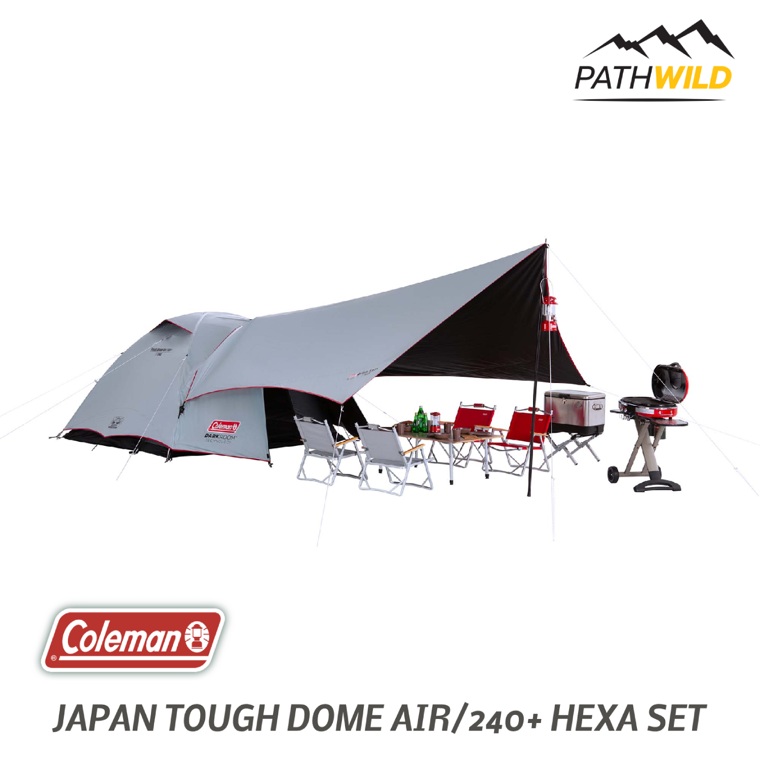 COLEMAN JAPAN TOUGH DOME AIR 240+ HEXA SET เต็นท์ Dark Room