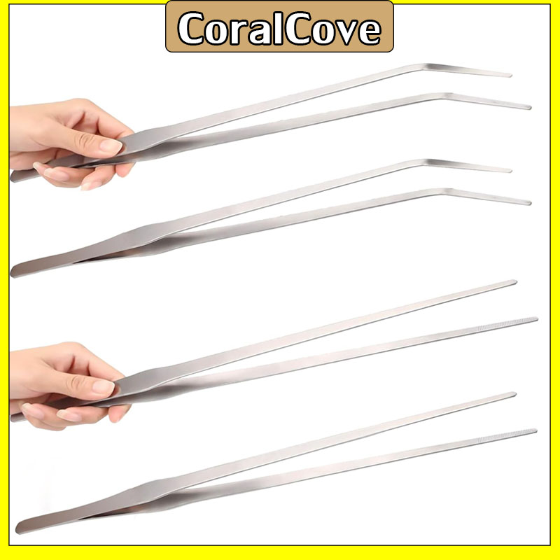 CoralCove ฟอร์เซป ปากคีบสแตนเลส Forcep แหนบ ที่คีบ แคคตัส กระบองเพชร ให้อาหารสัตว์ ที่คีบอาหาร จัดไม้น้ำ ทำความสะอาดตู้ปลา แข็งแรงทนทาน ราคา 33 บาท*ส่งฟรี