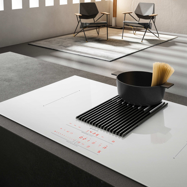 (elica) เตาแม่เหล็กไฟฟ้าผสมเครื่องดูดควัน ELICA NIKOLATESLA LIBRA WH/A/83 ราคา 139,000 บาท*ส่งฟรี