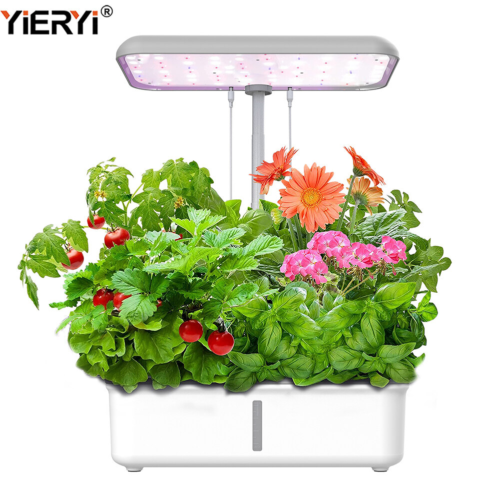 YIERYI WiFi พืชไฮโดรโพนิคเครื่องไฮโดรโพนิคระบบการเจริญเติบโตของระบบสวนดอกไม้สมุนไพร Seediing กับพืชปลูกแสงสำหรับผักชุดสวน ที่เข้ากันได้กับแอพทูยา ราคา 2,934 บาท*ส่งฟรี