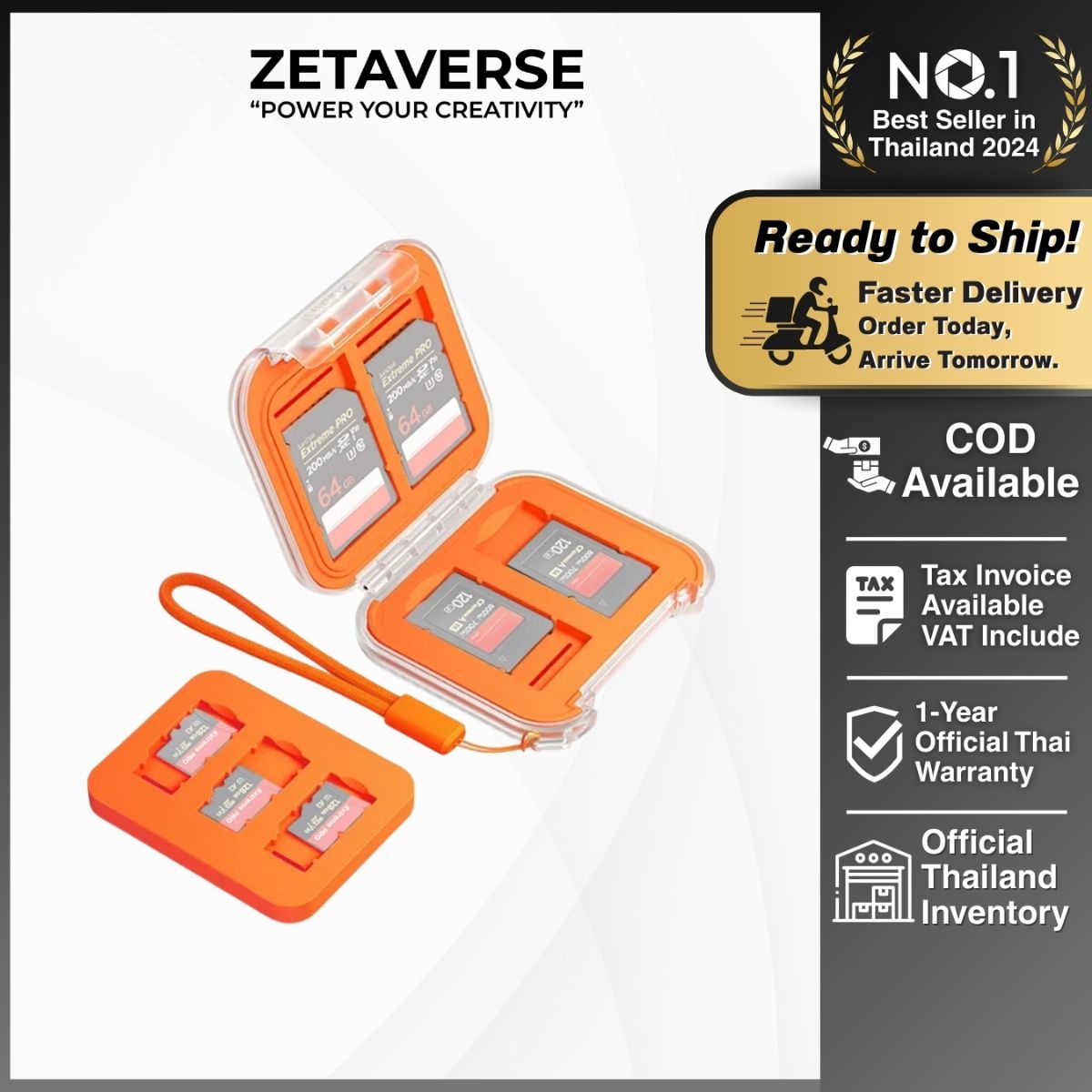 Ulanzi Cc01 Mini Memory Card Case, Memory Card Storage Box, Portable Size, Supports Sd, Tf, Cfa. ราคา 359 บาท*ส่งฟรี