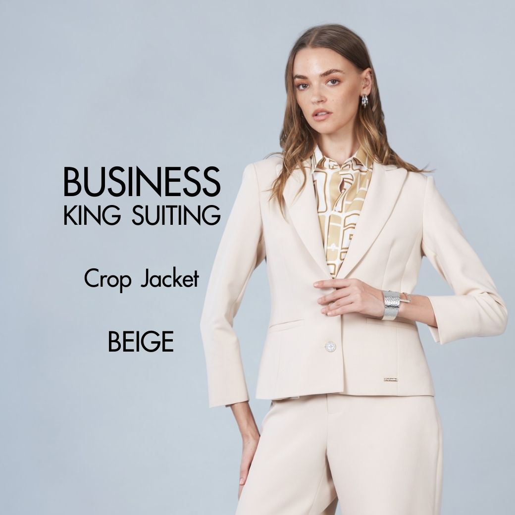 Guy Laroche woman's work jacket king suiting แจ็คเก็ตทำงานผู้หญิง ทรงสั้น แขนยาว สีเบจ GBB2BE ราคา 3,960 บาท*ส่งฟรี