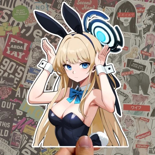 toki blue archive สติกเกอร์ Asuma Toki Bunny Blue archive Sticker