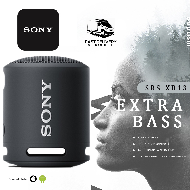 ✅ 100% Genuine ✅ Sony Srs-Xb13 Bluetooth Speaker, Sony Portable Wireless Speaker Dustproof and Waterproof Genuine Bluetooth Speaker Heavy Bass Bluetooth Speaker Portable Wireless Speaker Portable Waterproof Speaker Outdoor Speakers Outdoor Bluetooth Speak