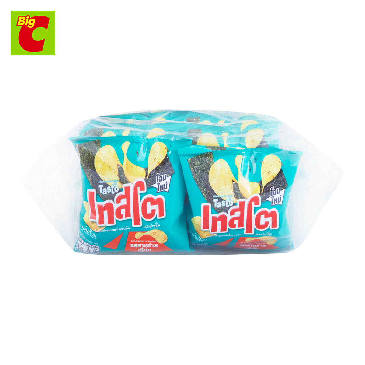 Testo, Real Potato Crisps, Flat Sheets, Japanese Seaweed Flavor, 11 G. Pack of 12 ราคา 70 บาท*ส่งฟรี