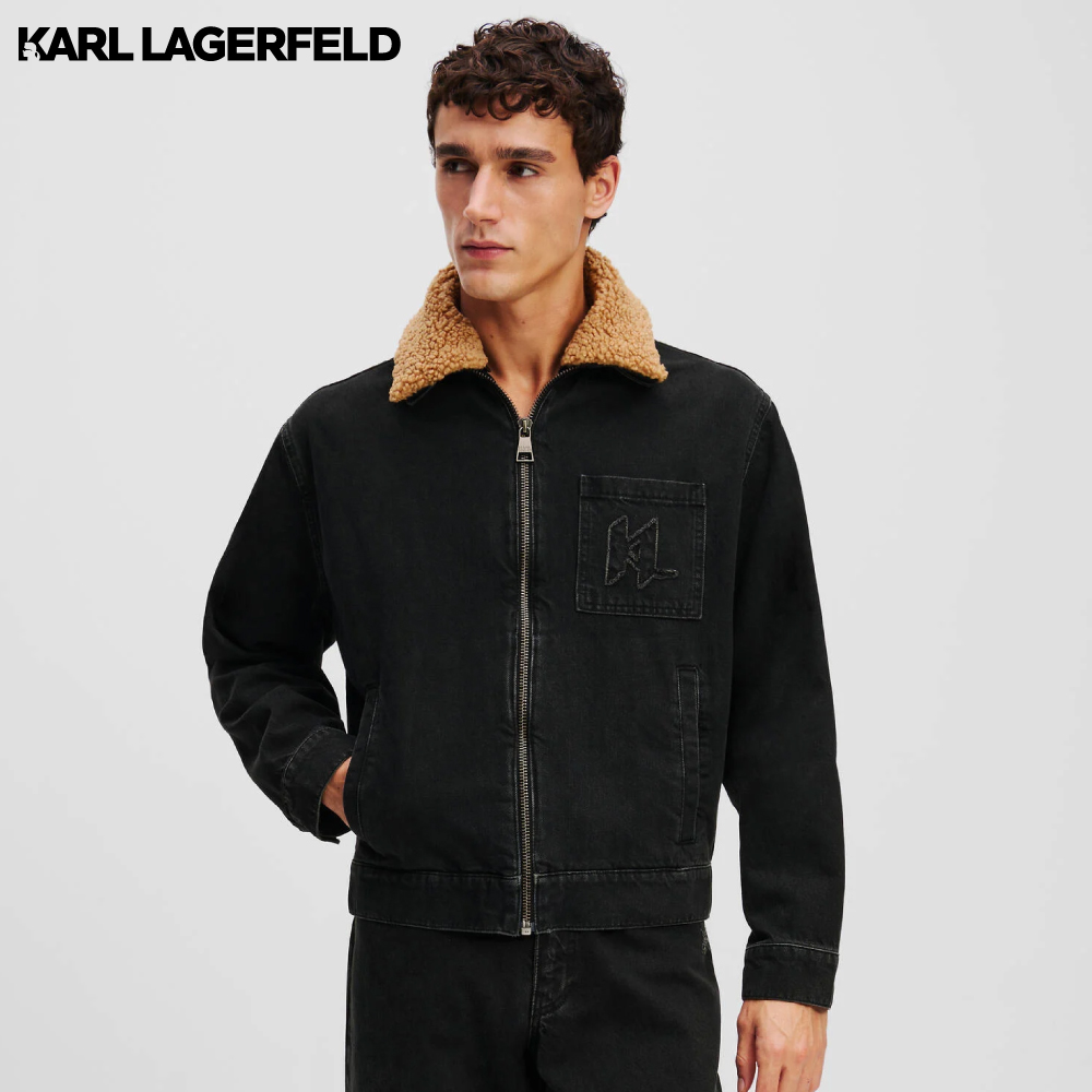 KARL LAGERFELD - FAUX SHEARLING KL DENIM JACKET ราคา 15,500 บาท*ส่งฟรี