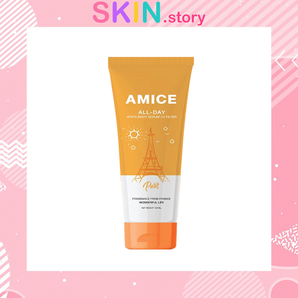 เอมิส ครีมเร่งผิวขาว Amice body serum ผิวขาวใส ครีมกันแดด SPF 50 Pa+++ (หลอดสีส้ม) 120มล. ของแท้ 100%