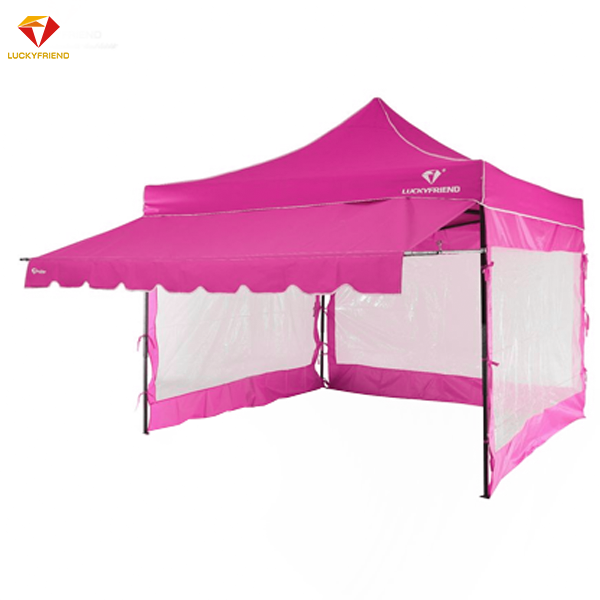 LUCKYFRIEND Full Set ชุดเต็นท์พับ + กันสาด + ผ้าใบข้าง ครบชุด ครบเซ็ท เต้นขายของ เต็นท์รุ่น T1S สีดำ ขนาด 3x3 เมตร ผ้าใบความหนา 800D ราคา 3,490 บาท*ส่งฟรี