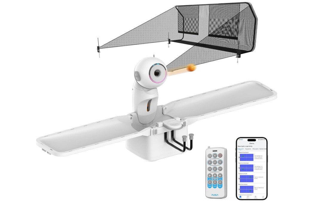 Pusun Dora Smart Ping Pong Ball Launcher, Full of Functions, Can Connect to App, Designed with a Training Program, 2-Year Warranty. ราคา 17,500 บาท*ส่งฟรี