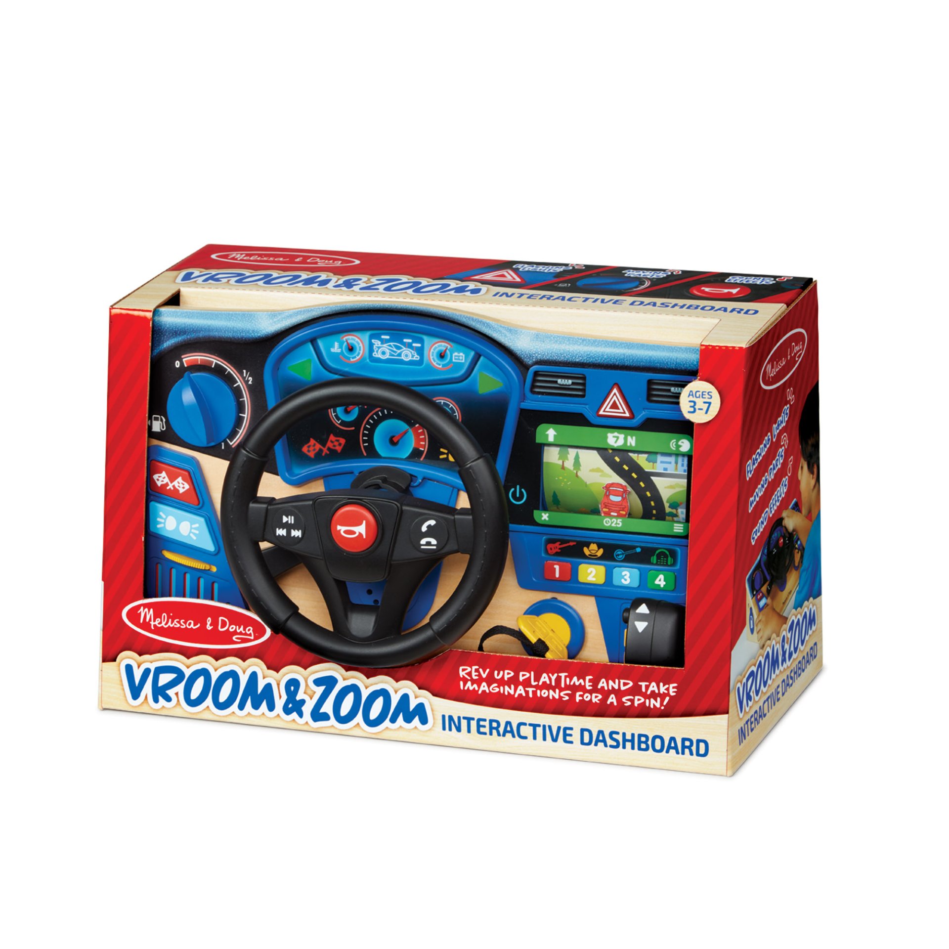Melissa & Doug Vroom & Zoom Interactive Dashboard รุ่น 31705 ชุดบังคับรถ รุ่นดีลักซ์ ลูกเล่นเพียบ ราคา 3,500 บาท*ส่งฟรี