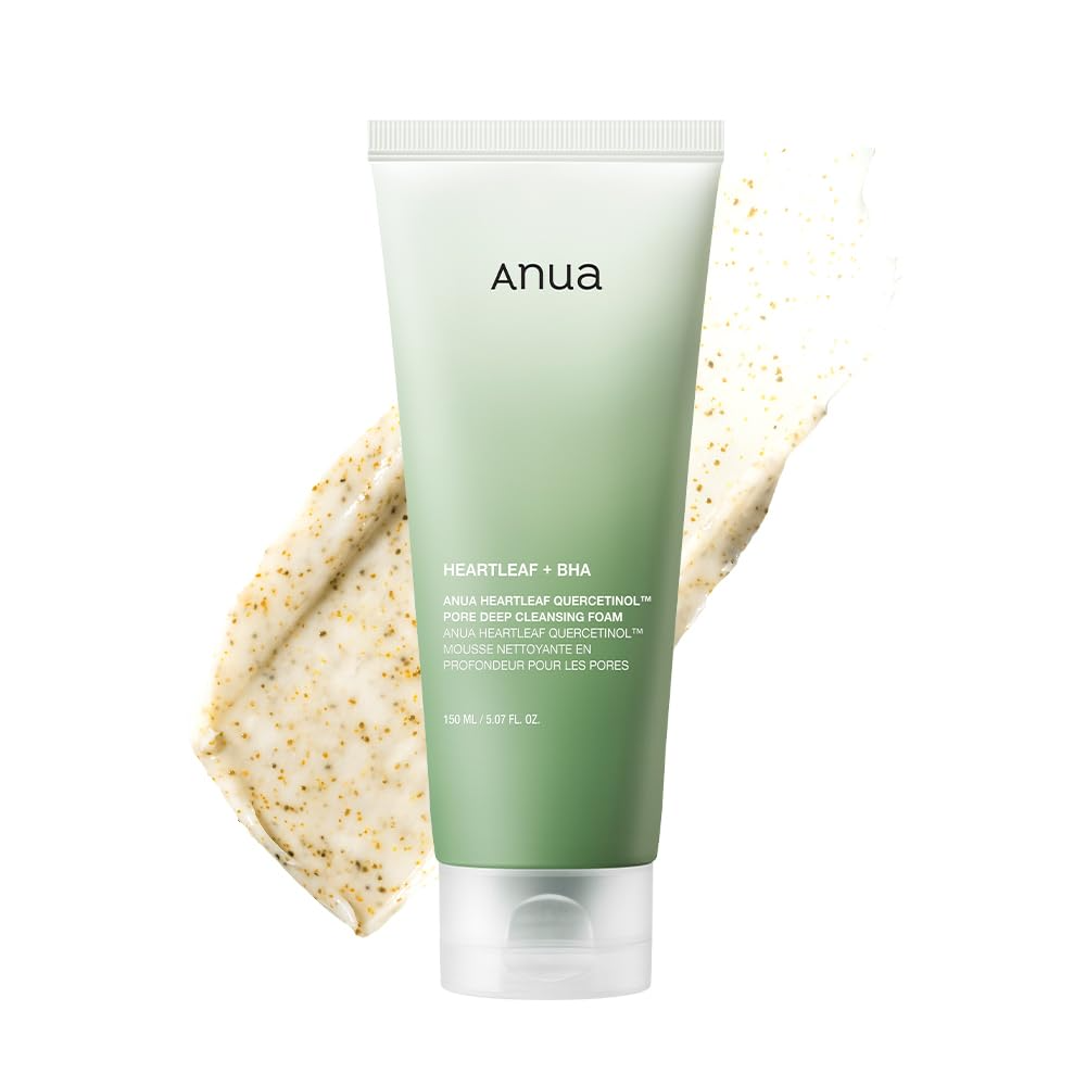 【Facial Cleansing Product】Anua Heartleaf Quercetinol Pore Deep Cleansing Foam, Facial Cleanser, for Double Cleansing, Bha, Hyaluronic Acid, Glycerin, Face Wash, Blackhead Remover, Korean Skincare (150ml/5.07 Fl.Oz.) ราคา 368 บาท*ส่งฟรี