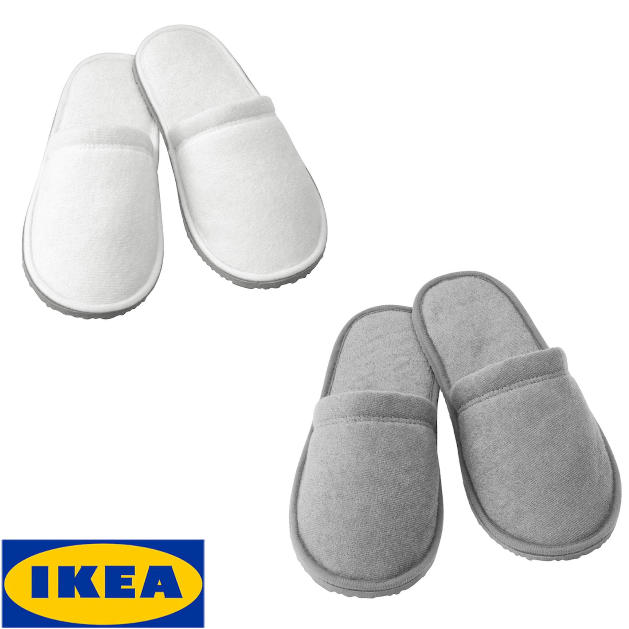 IKEA ของแท้ TÅSJÖN ทัวเควิน รองเท้าเดินในบ้าน, ขาว,เทา ขนาด S/M,L/XL