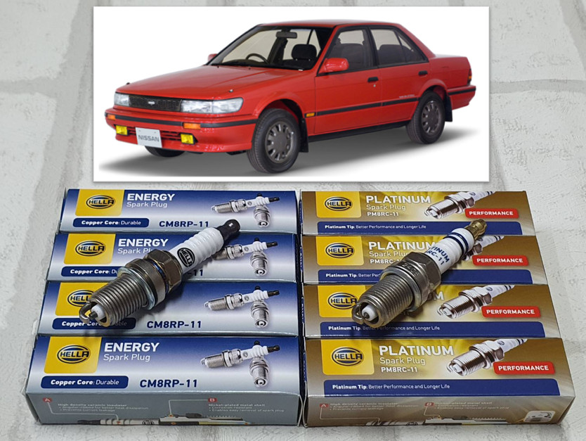 หัวเทียน Nissan Bluebird Attesa ( 1988 - 1992 ) ชุด 4 หัว : Hella CM8RP-11 / PM8RC-11 ราคา 220 บาท*ส่งฟรี