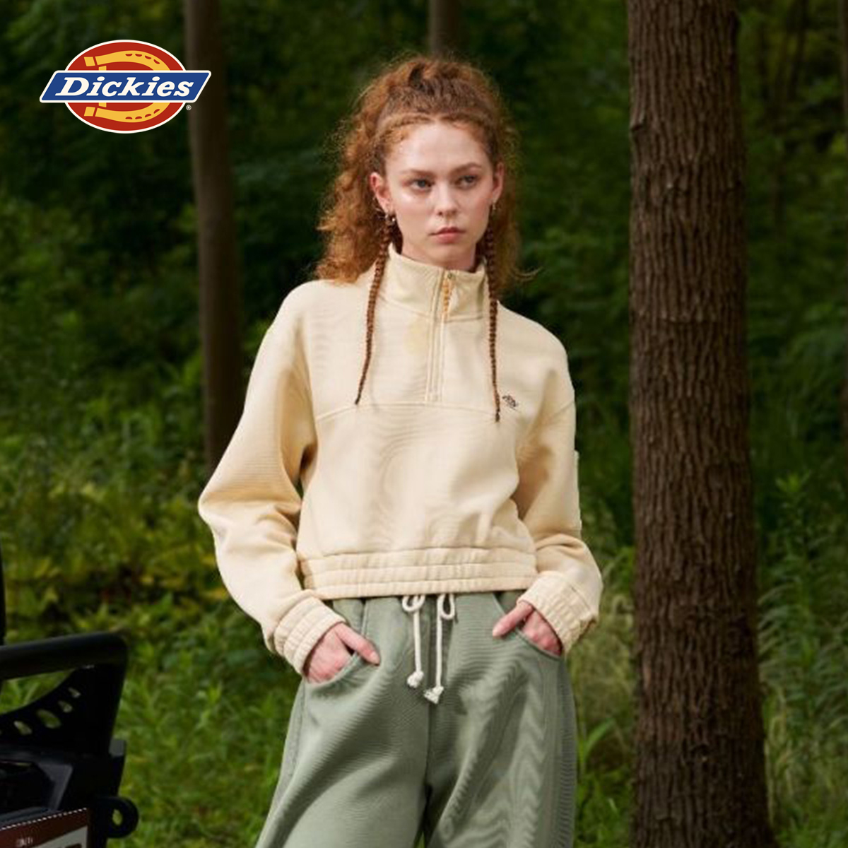 Dickies Women's Sweatshirts - Wood Ash Women's Long-Sleeved Sweatshirt ราคา 2,072 บาท*ส่งฟรี