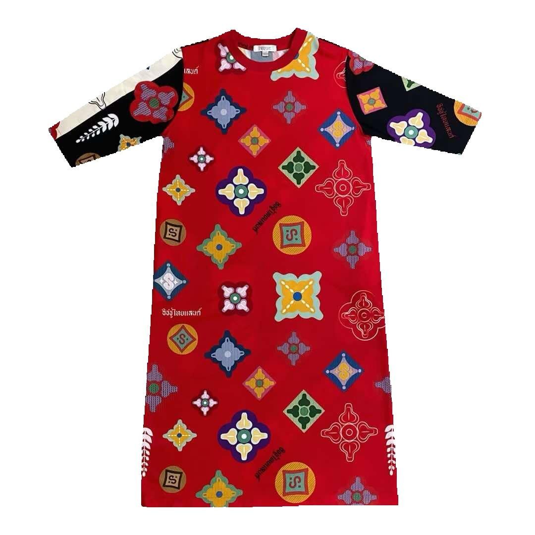 ISSUE AW23 DRESS FOLK DAHLIA TWOTONES/WHITE/BLACK ราคา 4,890 บาท*ส่งฟรี