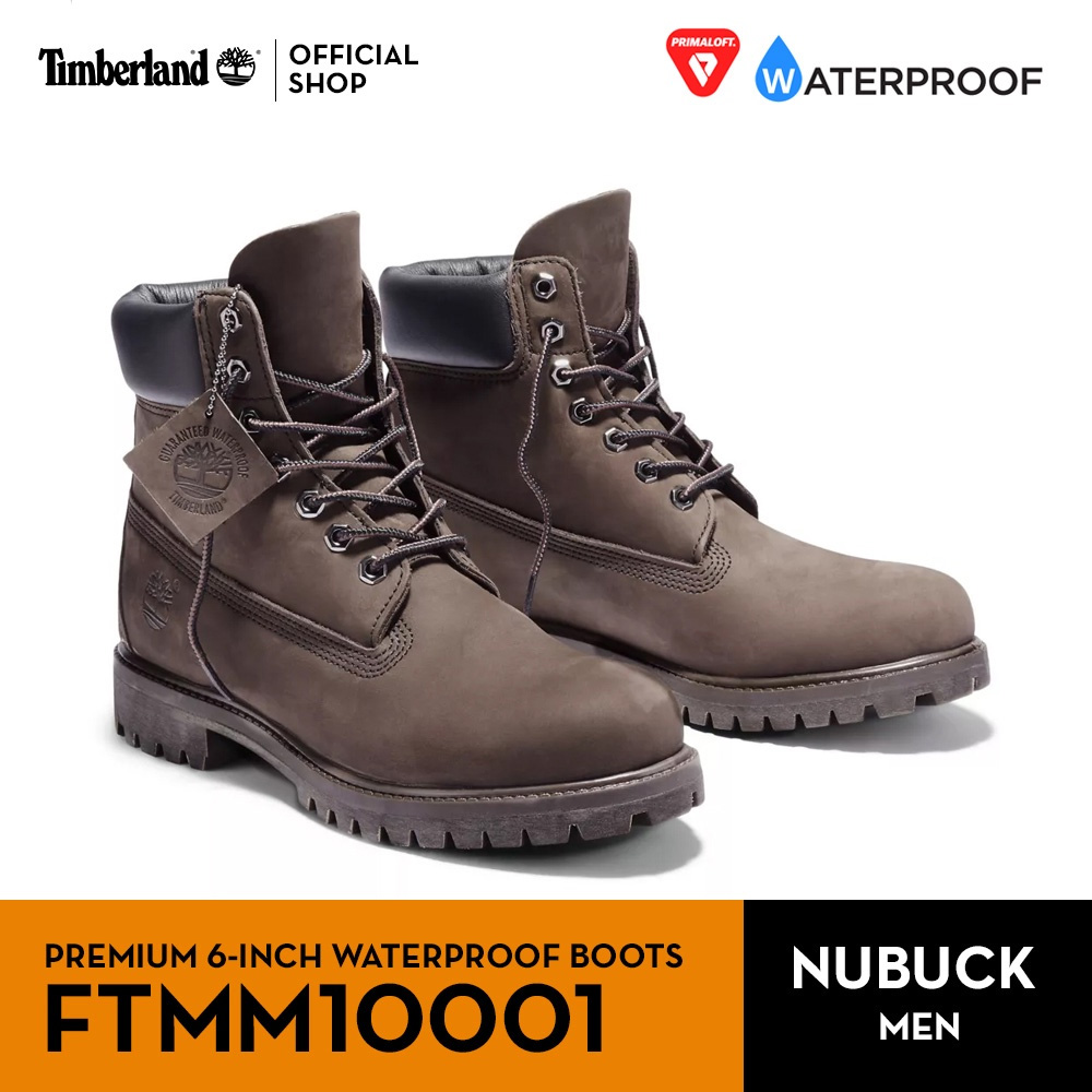 Timberland Men's Boots Nobuck 6 Inch Premium Waterproof Dark Chocolate รองเท้าบูทชาย (FTMM10001) ราคา 9,775 บาท*ส่งฟรี