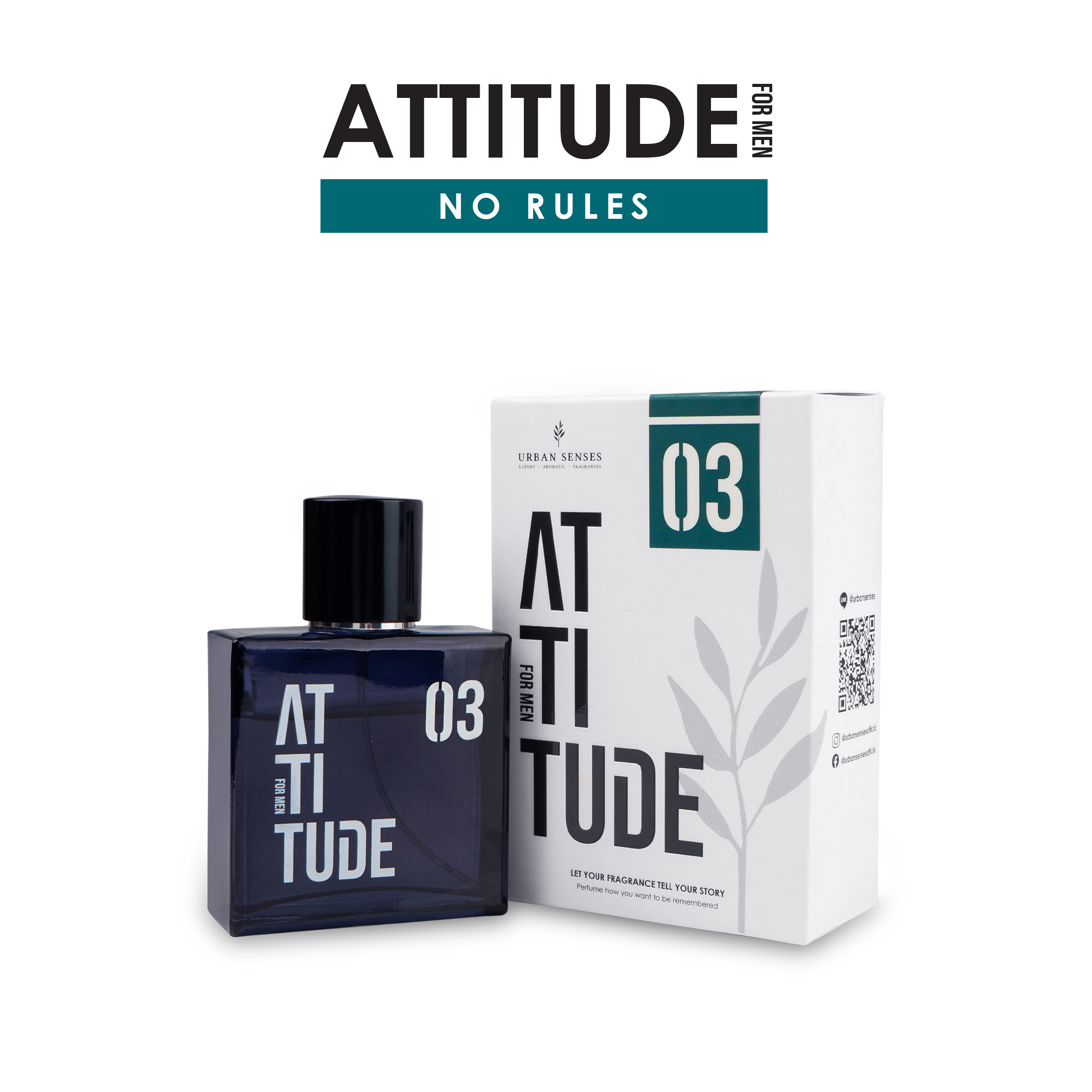 Perfume Men's Perfume Urban Senses Attitude for Men Perfume Collection - 03 No Rules ราคา 2,400 บาท*ส่งฟรี