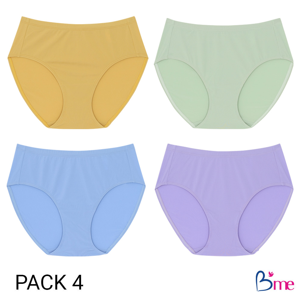 B'me กางเกงใน รุ่น ME7103 (แพ็ก4ตัว) (คละสี - สีม่วง สีเขียว สีเหลือง สีฟ้า ) ราคา 329 บาท*ส่งฟรี