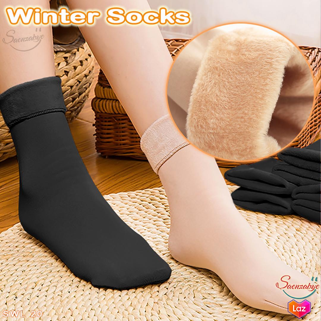 ถุงเท้ากันหนาว ถุงเท้าบุขนวูลด้านใน ถุงเท้าลองจอน ใส่กันหนาว ใส่ติดลบ