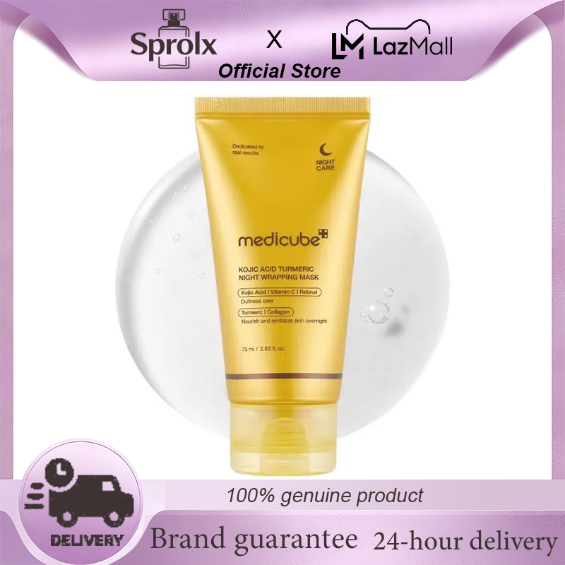 Medicube Kojic Acid Turmeric Night Wrapping Mask 75ml, Clear Skin Revitalizing Mask for Nighttime Use. Extracts from Turmeric, Vitamin C ราคา 1,620 บาท*ส่งฟรี