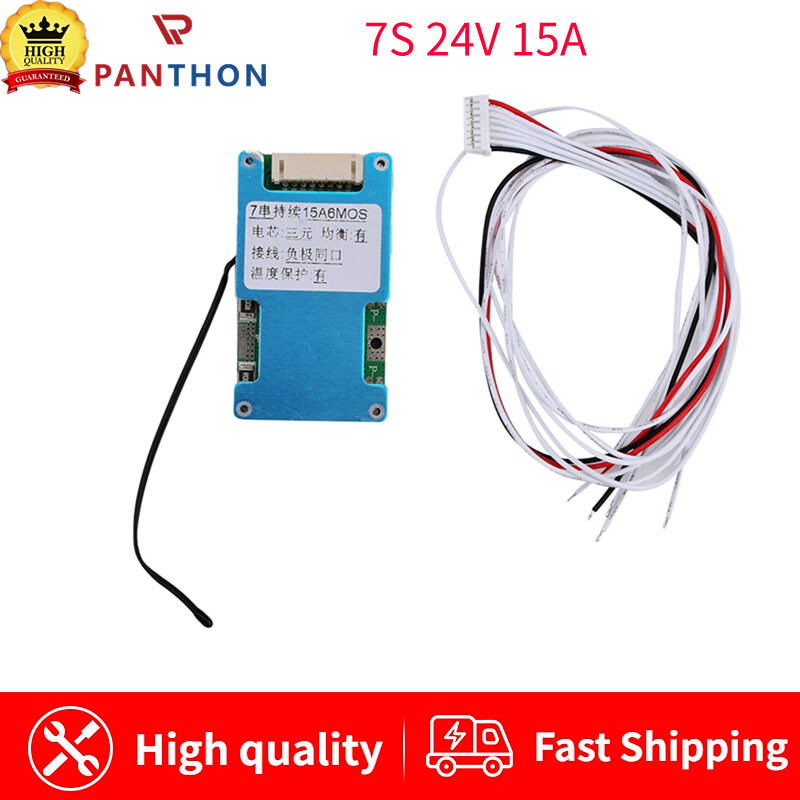 Panthon 24V 15/20/25A 7S Lithium 18650 pin BMS mạch bảo vệ với cân bằng ổn định chức năng bảo vệ cho