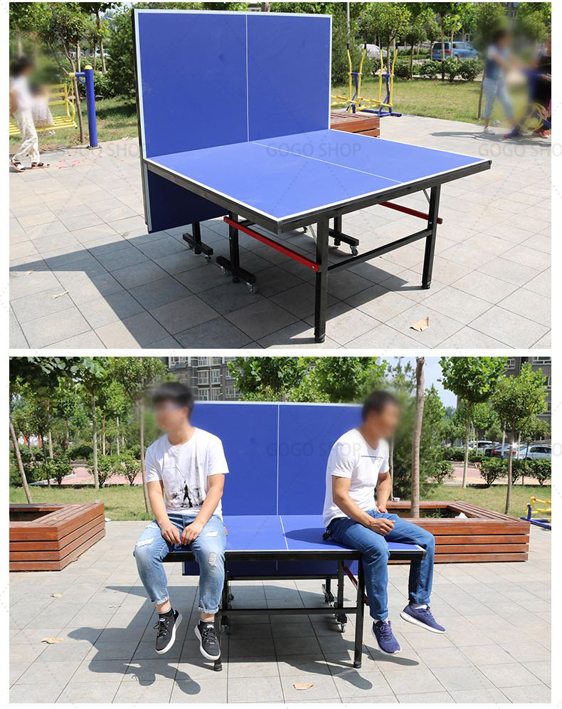 มุมมองเพิ่มเติมของสินค้า โต๊ะปิงปอง โต๊ะปิงปองมาตรฐานแข่งขัน Table Tennis แถมฟรี!! เน็ท + ไม้ปิงปอง + ลูกปิงปอง + กันชนโต๊ะ พับเก็บได้ มี 2 ขนาด