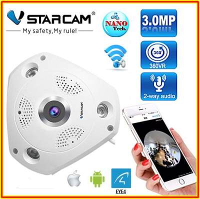 VSTARCAM 360 องศา ชัดถึง 3 ล้าน C61S FHD 1536P WiFi Panoramic IP Camera 3MP