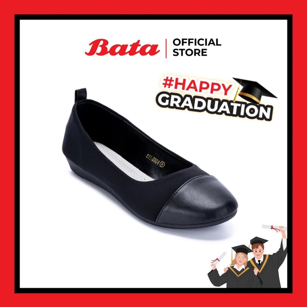 Bata Baja Ballet Flats Shoes Closed-Heel Shoes, Flat Shoes for Women, Beverly Model, Black 5516664 ราคา 399 บาท*ส่งฟรี