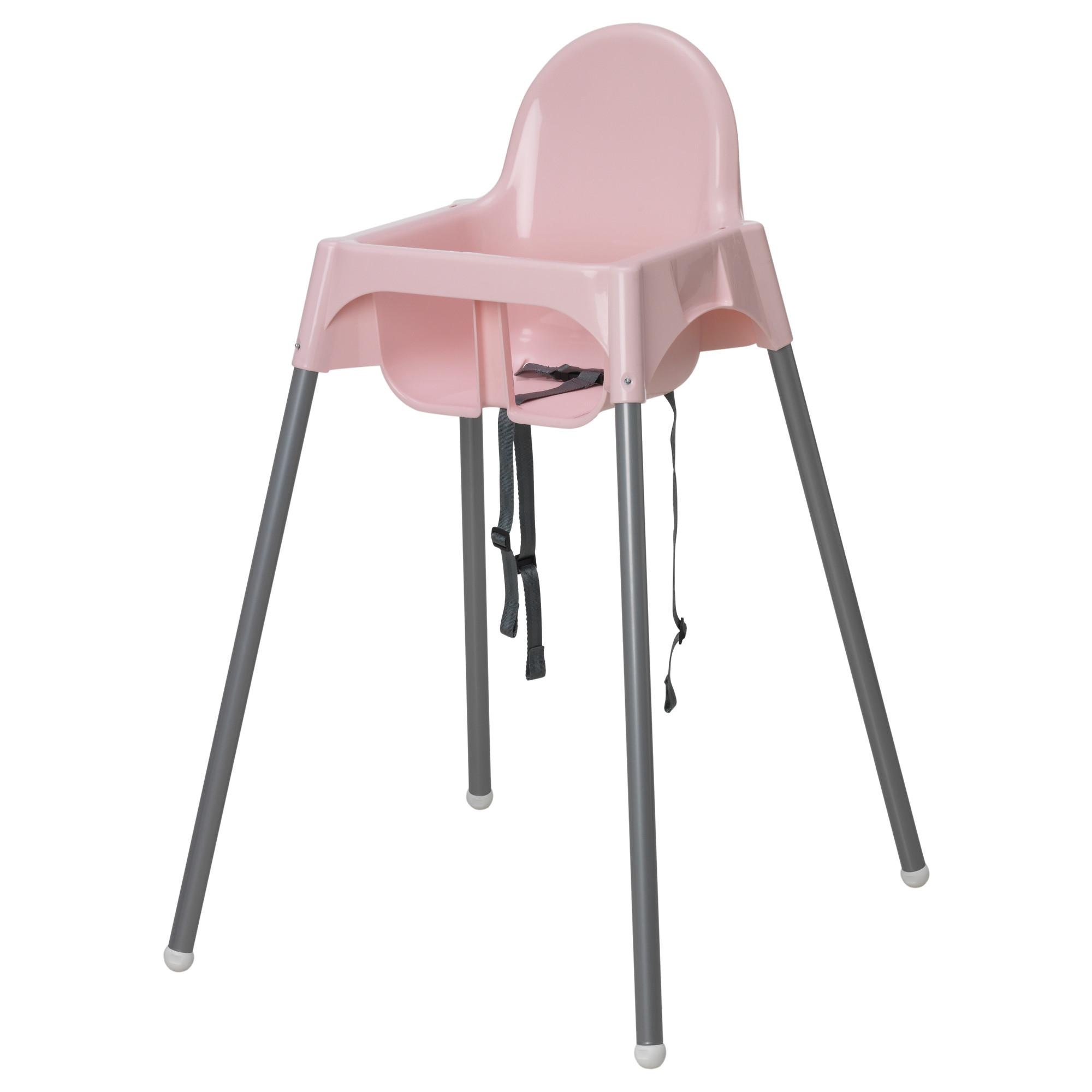 อิเกีย เก้าอี้นั่งทานอาหาร เก้าอี้สูง อันติลูป เก้าอี้ทานข้าวเด็กทรงสูง (มีสี ขาว /ฟ้า/ชมพู) ไม่มีถาด (Untiloop High Chair)