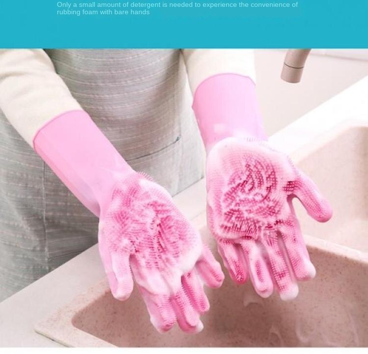 ข้อมูลประกอบของ TH-ถุงมืออเนกประสงค์ กันน้ำ กันร้อน ถุงมือ+แปรงขัด ทำความสะอาด ล้างจาน ล้างรถ ขัดพื้น อาบน้ำสัตว์เลี้ยง ถุงมือซิลิโคน 1คู่