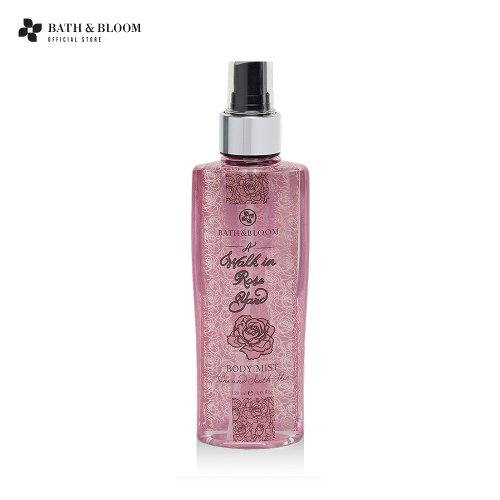 Bath&Bloom a Walk in Rose Yard Body Mist 120 ml Bath & Bloom Skin Care Perfume Spray Rose Scent 120 Ml. ราคา 950 บาท*ส่งฟรี