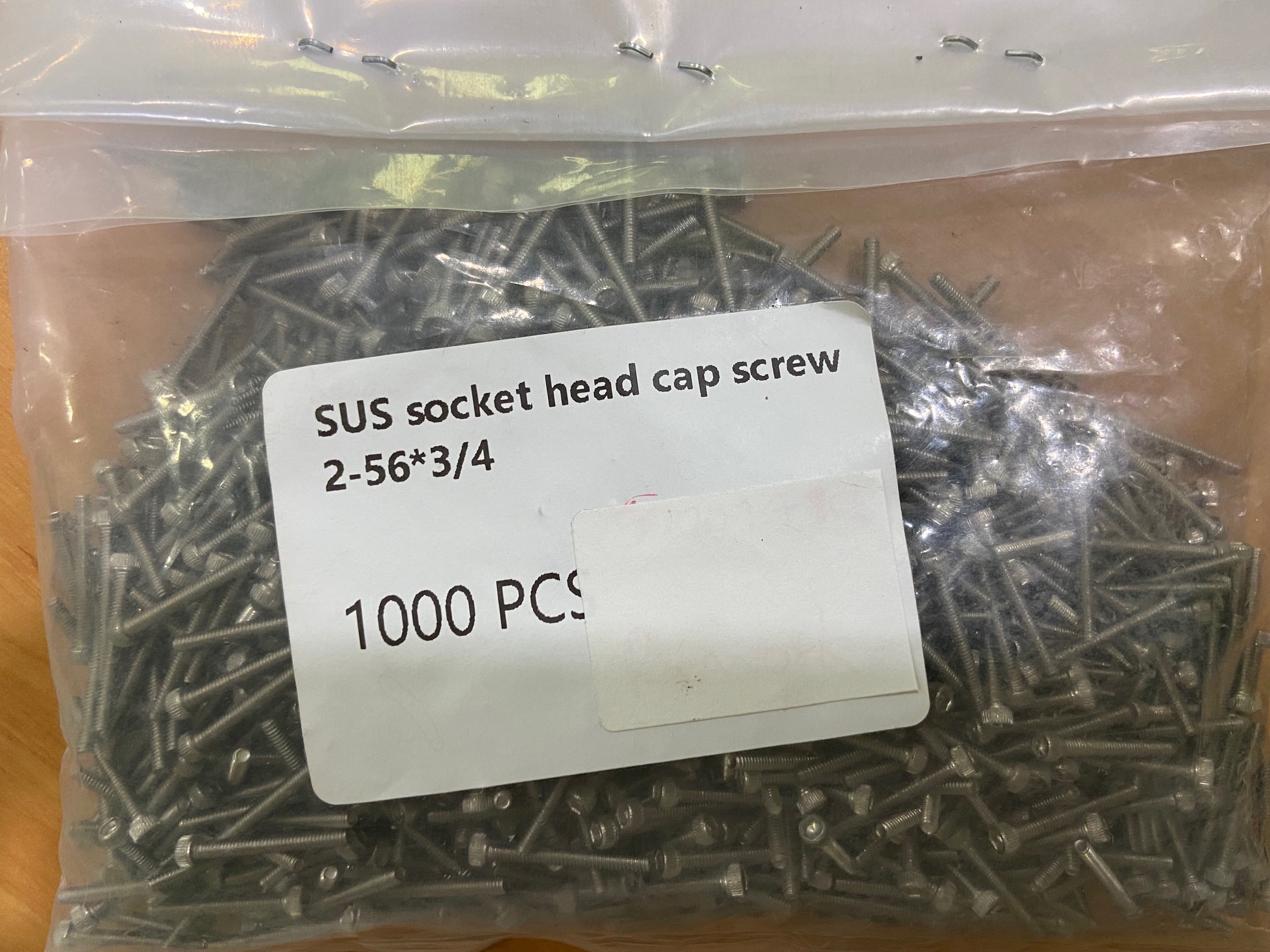 SUS Socket Head Cap Screw 2-56 x 3/4