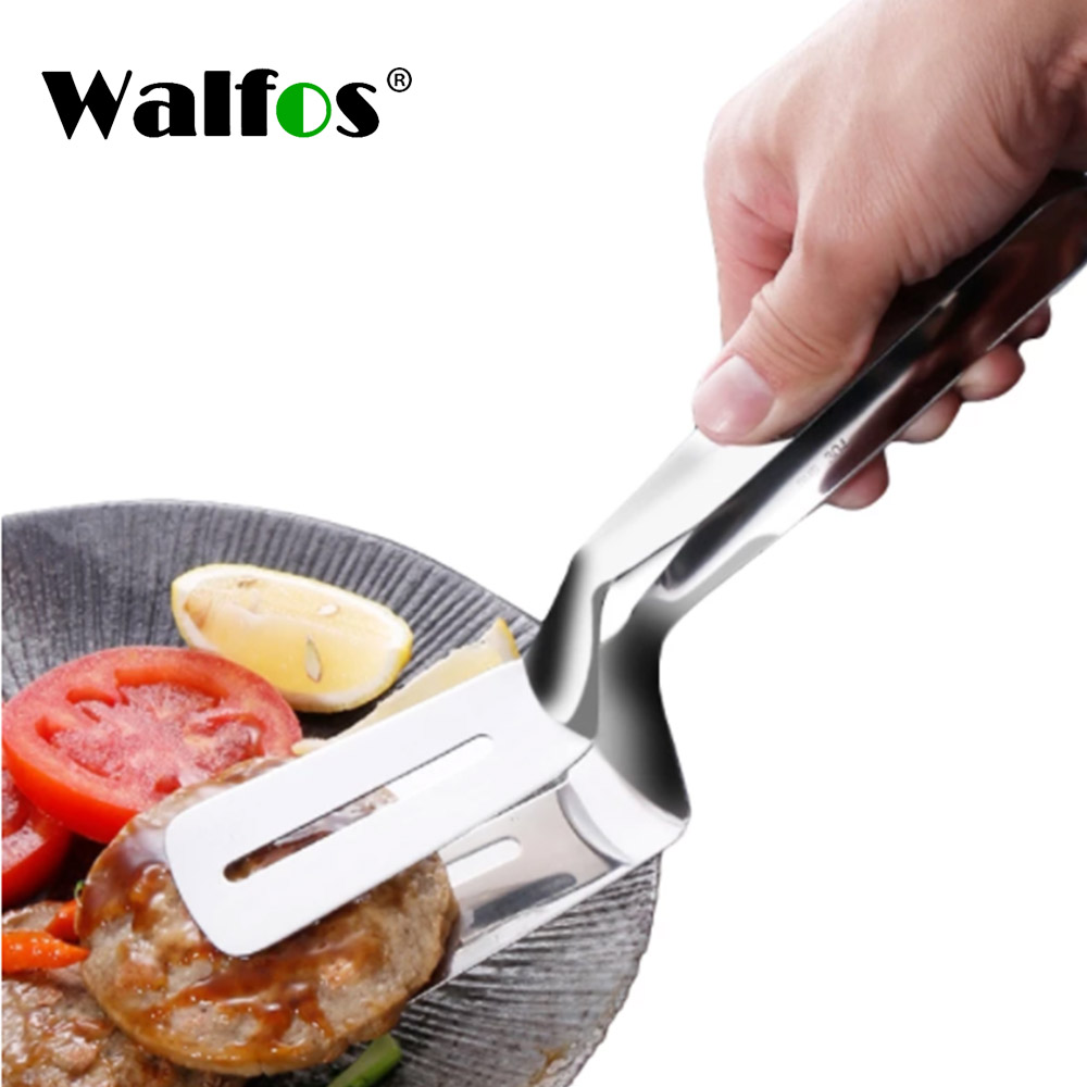 WALFOS ห้องครัว304สแตนเลสแหนบอาหารบาร์บีคิวเครื่องมือสแตนเลสแหนบแหนบอาหารมัลติฟังก์ชั่แหนบแหนบขนมปัง ราคา 102 บาท*ส่งฟรี