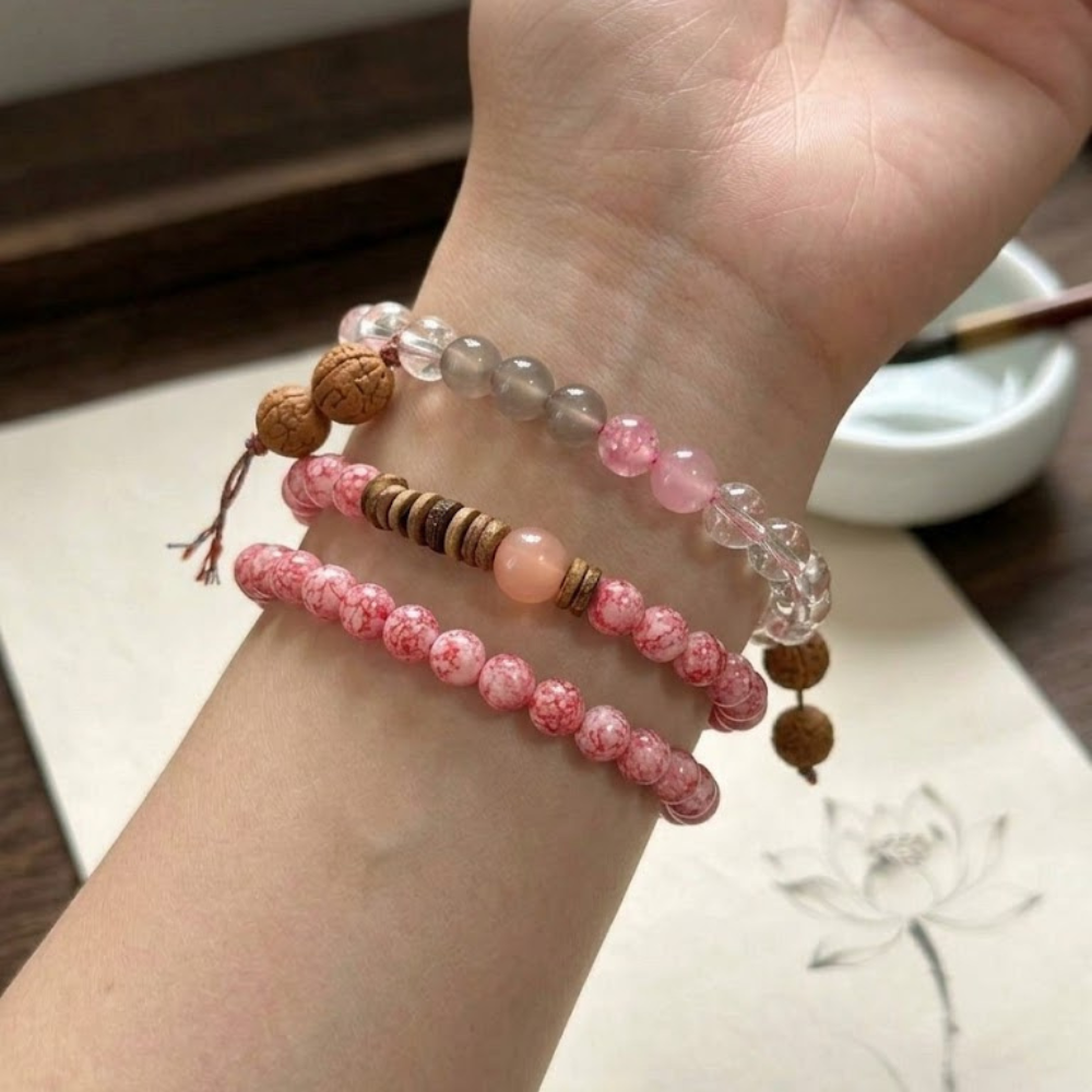 📿   A Sacred Stone Bracelet, "Gemstones in Row" Model, Enhances Your Destiny and Good Fortune [through Energy from Sacred Sites Both in China and Thailand].