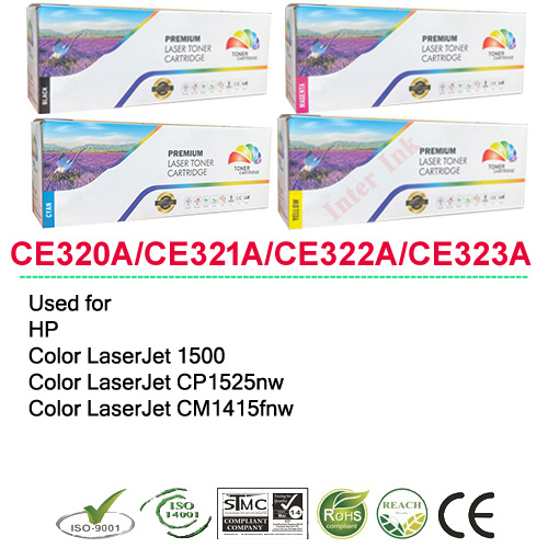 Compatible Hp 128A/ Ce320A/ Hp Ce321A/ Hp Ce322A/ Hp Ce323A (Black/ Blue/ Yellow/ Red) Ink Cartridges ราคา 1,250 บาท*ส่งฟรี